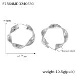 color: F1564-Steel Color Earrings