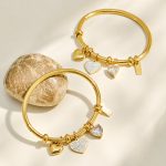 Geometric New Stainless Steel 18K Gold Plated Multi-Heart Accessories Versatile Personality Female Accessories Bracelet