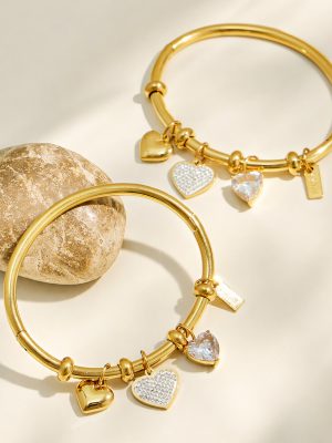 Geometric New Stainless Steel 18K Gold Plated Multi-Heart Accessories Versatile Personality Female Accessories Bracelet