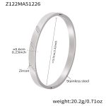 color: Z122-Steel Color Zircon Bangle