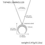 color: TXP485-Steel Color Necklace 41+5cm
