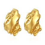 color: Meteorite Lava Earrings Gold MS-381
