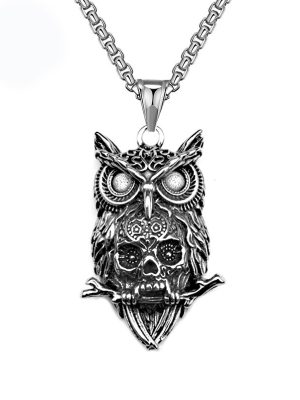 Men's Vintage Personalized Pendant Punk Street Simplicity Hipster Necklace Premium Long Stainless Steel