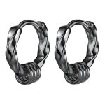color: 2.5*12mm Twisted Wire with 4 Ring Black