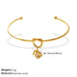 color: SZ347G-PJ431G8 Virgo Gold Solid Pendant
