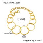 color: TXE361-Gold Bracelet 15+5cm