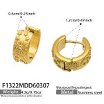color: F1322-Gold Earrings