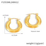 color: F1553-Gold Earrings