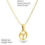 color: SP641G-1 (Snake Bone Chain) Aries