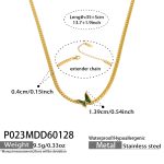 color: P023-Gold Necklace -35+5cm