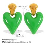 color: EH504GNG Green Resin Drop Earrings