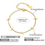 color: E112-Gold Bracelet 16+5cm