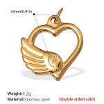 color: PJ448G Double-sided Solid Gold Pendant
