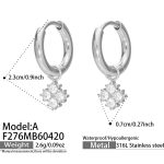 color: F276-A Style Steel Color Earrings