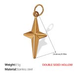 color: PJ275G Double-sided Hollow Gold Pendant