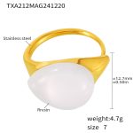 color: TXA212-White Resin Ring -Size 7