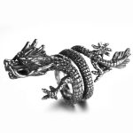 Zodiac Faucet Men's Domineering Ring Retro Dragon Ring Style