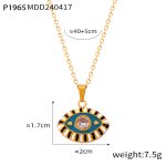 color: P1965-Gold Blue Color White Rhinestone