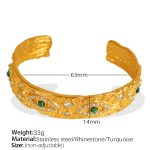 color: SZ171 Turquoise Gold Bangle