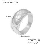 color: A468-Steel Color Ring / size: US 6