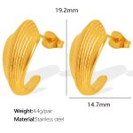 color: EH512 Gold Earrings