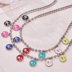 New Hollow Steel Ball Oil Dripping Clavicle Chain Stainless Steel DIY Multi-Pendant Thick Chain Jewelry