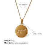 color: XL444WEG8 Virgo Gold Necklace