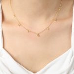 color: P378-Gold Necklace 40+5cm