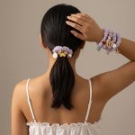 Taro Purple Daisy Butterfly DIY Pendant Hair Ring Sweet Girl Daily Girl Heart Dual-Use