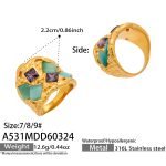 color: A531-Gold Ring / size: US 7