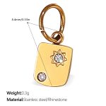 color: PJ526WEG White Rhinestone Gold Pendant