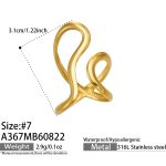 color: A367-Cutout Gold Open Ring