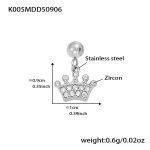 color: K005-Steel Color Crown Zircon Pendant