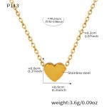 color: P113-Gold Necklace -40+5cm