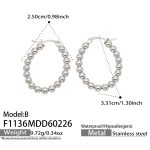 color: F1136-B Steel Color Earrings