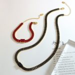 Light Luxury Non-Fading Full Diamond Inlaid Zircon Graceful Personality Necklace Bracelet Jewelry Set