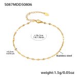 color: S087-Gold Fish Mouth Anklet 20+5cm