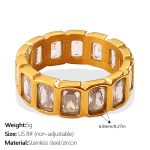 color: JZ172WEG8 White Zircon Square Ring