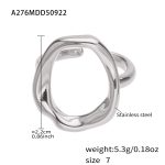 color: A276-Steel Color Geometric Ring