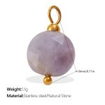 color: PJ662PEG Purple Natural Stone Pendant