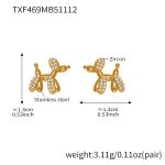 color: TXF469-Gold Earrings
