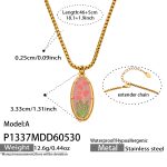 color: P1337-A Style Gold Necklace 46+5cm