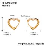 color: F649-Black Zircon Earrings -Small