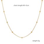 color: 0.4 Side Bead-clip Chain Gold C-004