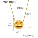 color: P495-Small Gold Necklace 40+5cm
