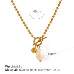 color: XL401WEG Freshwater Pearl Gold Necklace