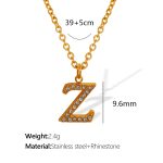 color: XL175 Gold Z Necklace