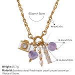 color: XL728CRG Multi-charm Necklace