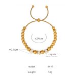 color: E417-Gold Bracelet -24cm