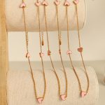 Single Product Design Grid Heart-Shaped Necklace Personalized Clavicle Chain Necklace Daily Commuter Style